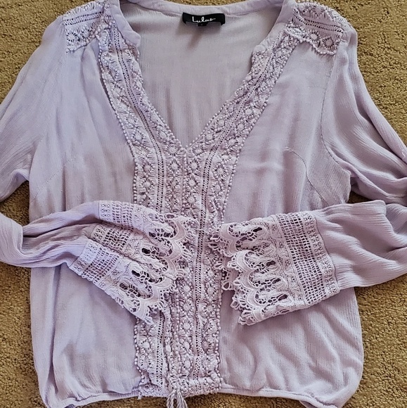 Lulus Tops - Lulu's Bali Daydream Lavender Lace